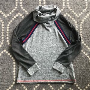 💗(Fitz + Eddi) Racer Retro Stripe Cowl Neck Knit Sweater - Women’s SIZE SMALL